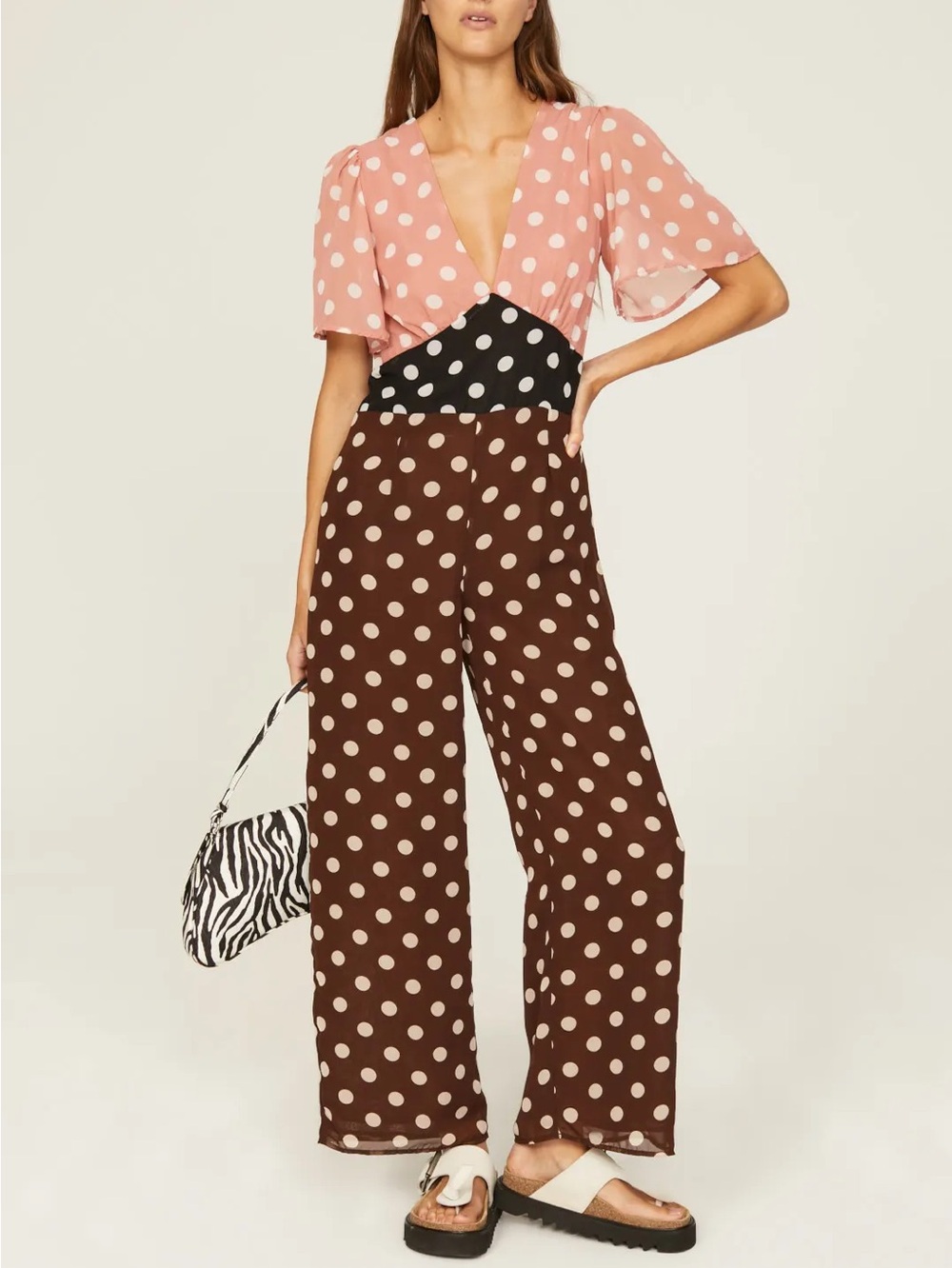 Lisa Says Gah Polka Dot Cassandra Jumpsuit Size S Pantsuit